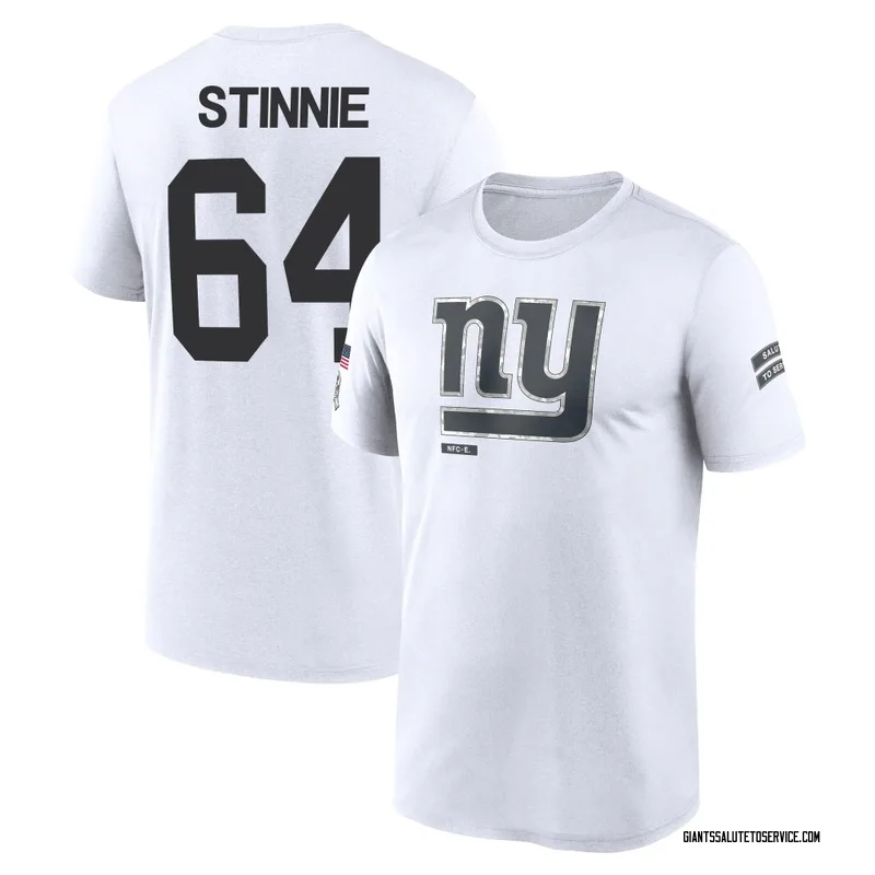 Men's Aaron Stinnie New York Giants Legend White 2024 Salute to Service Performance T-Shirt