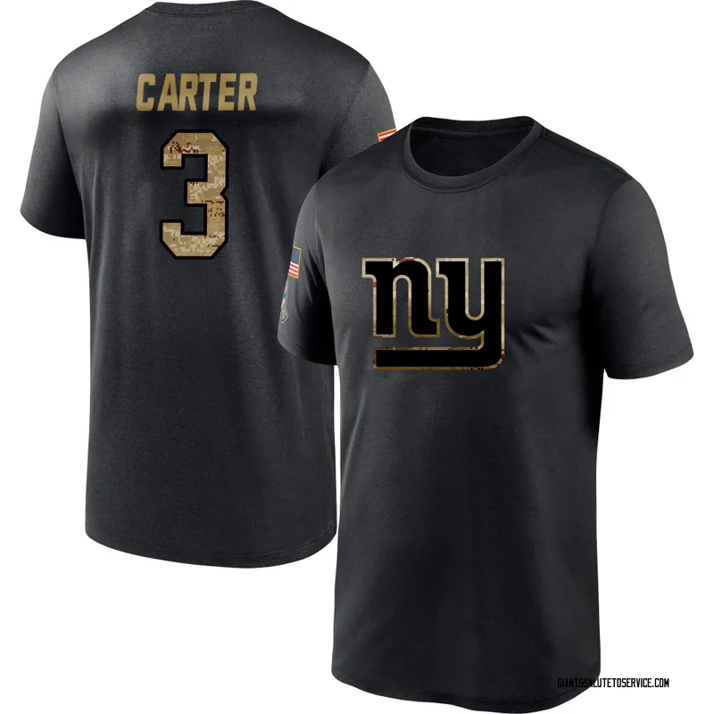 Men's Abdul Carter New York Giants Black 2020 Salute To Service Performance T-Shirt