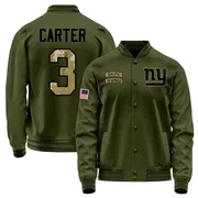 Men's Abdul Carter New York Giants Olive Salute to Service Sideline Performance Jacket