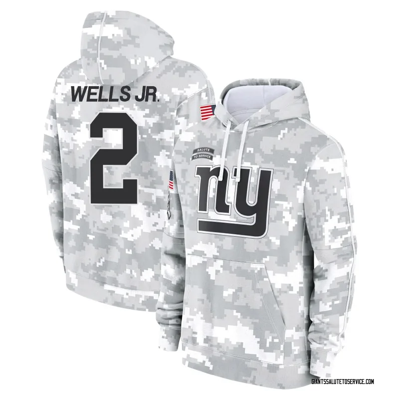 Men's Antwane Wells Jr. New York Giants Camo Arctic 2024 Salute to Service Club Fleece Pullover Hoodie
