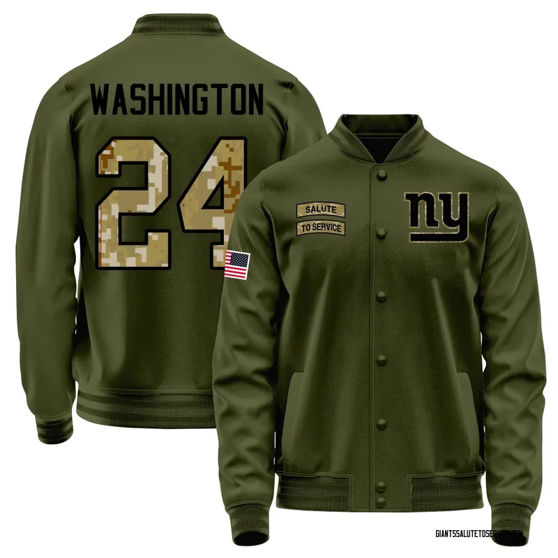 Men's Ar'Darius Washington New York Giants Olive Salute to Service Sideline Performance Jacket