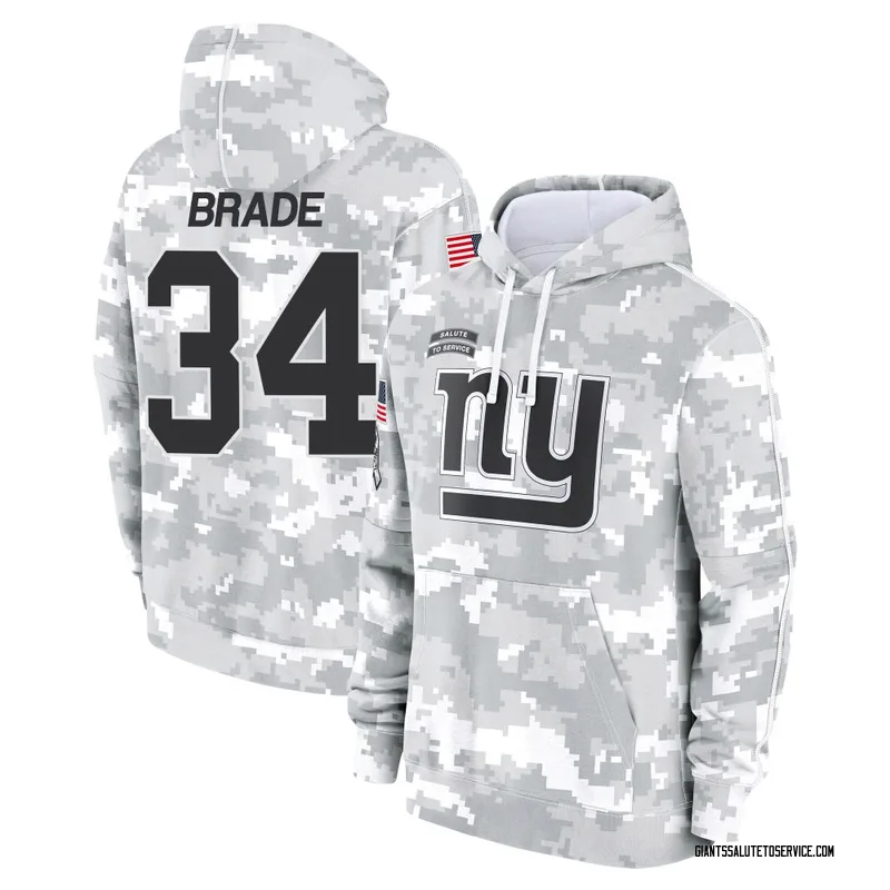 Men's Beau Brade New York Giants Camo Arctic 2024 Salute to Service Club Fleece Pullover Hoodie