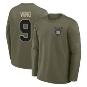 Men's Brad Wing New York Giants Olive 2025 Salute to Service Sideline Coaches Long Sleeve T-Shirt