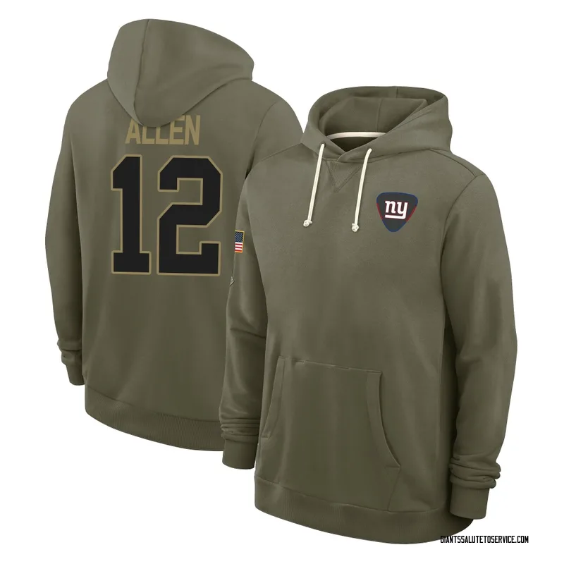 Men's Brandon Allen New York Giants Olive 2025 Salute to Service Hoodie