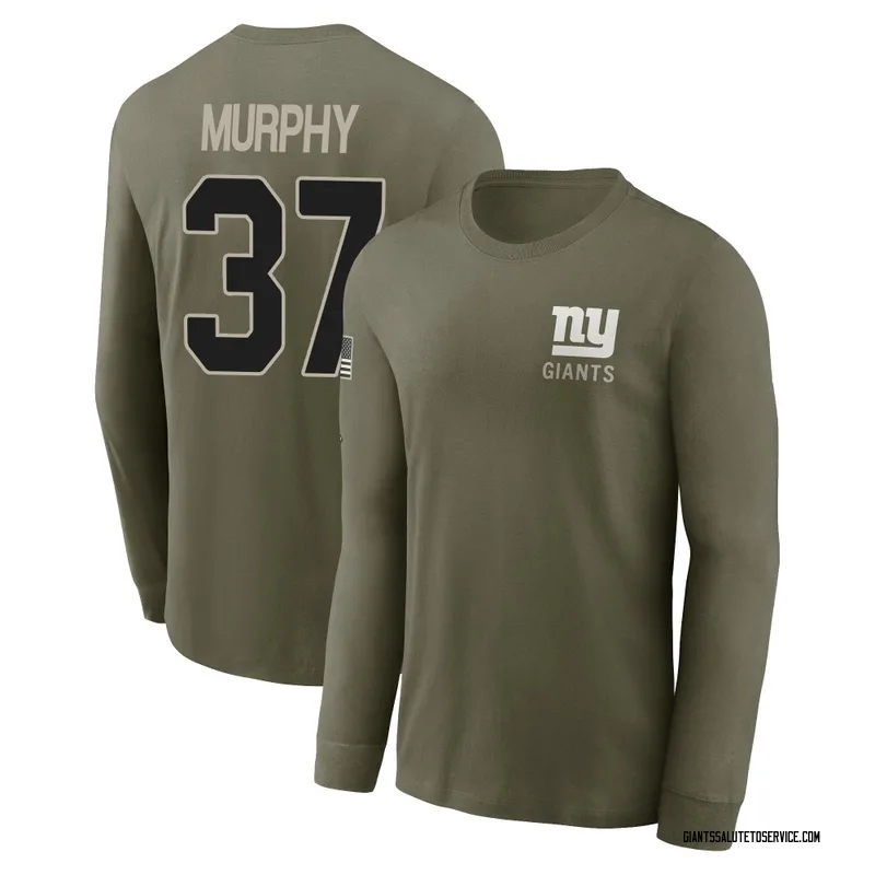Men's Caleb Murphy New York Giants Olive 2025 Salute to Service Sideline Long Sleeve T-Shirt