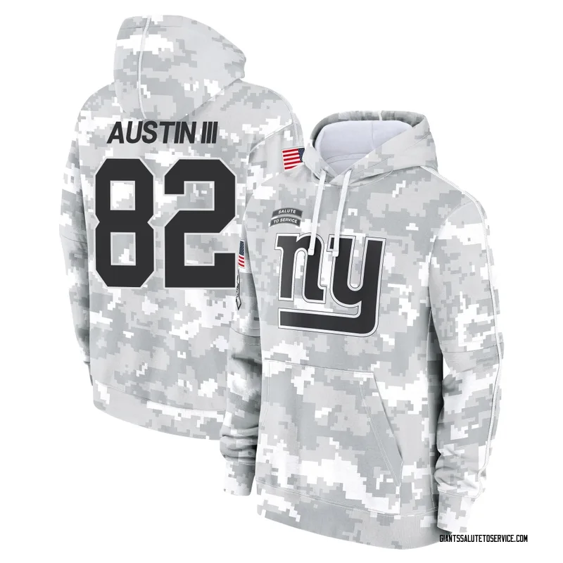 Men's Calvin Austin III New York Giants Camo Arctic 2024 Salute to Service Club Fleece Pullover Hoodie