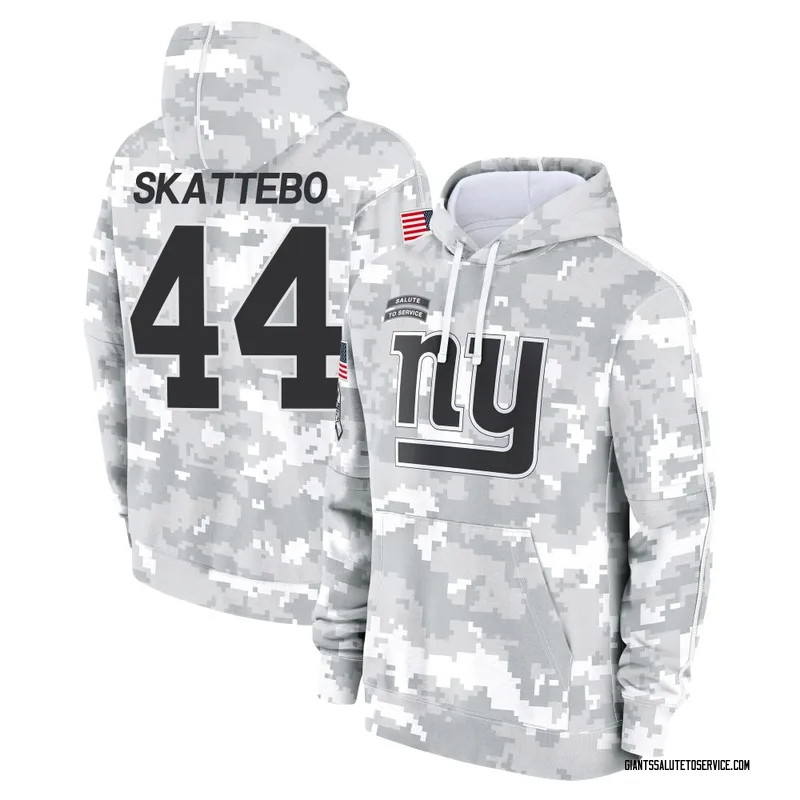 Men's Cam Skattebo New York Giants Camo Arctic 2024 Salute to Service Club Fleece Pullover Hoodie