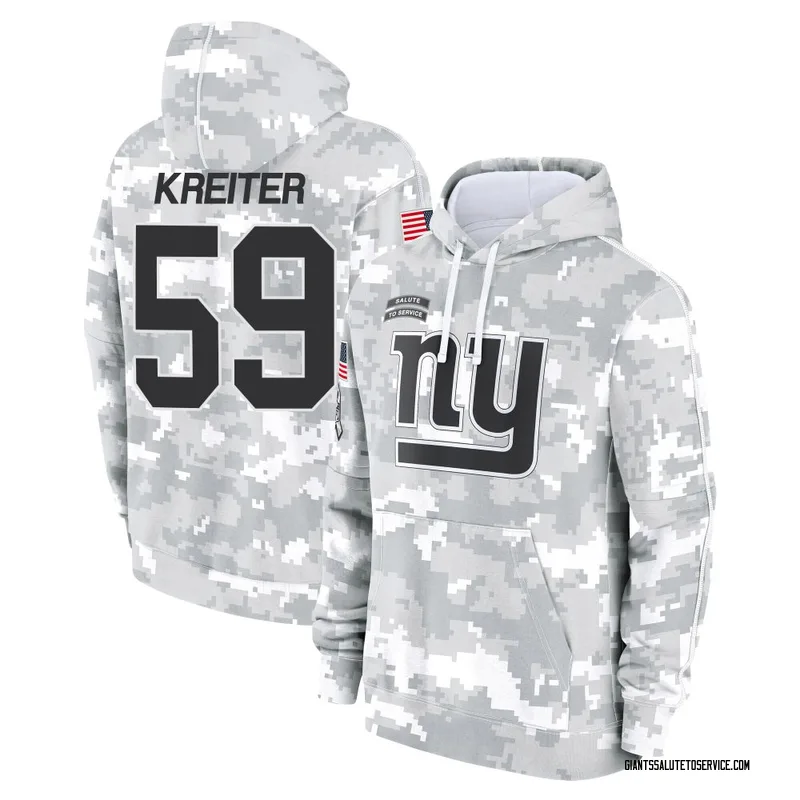 Men's Casey Kreiter New York Giants Camo Arctic 2024 Salute to Service Club Fleece Pullover Hoodie