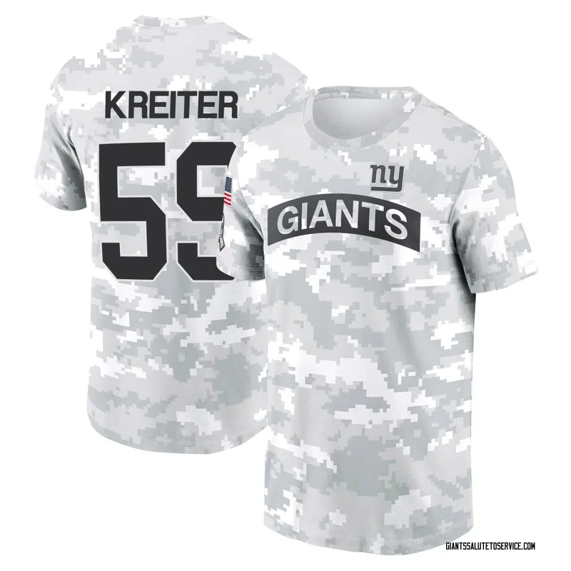 Men's Casey Kreiter New York Giants Camo Arctic 2024 Salute to Service Performance T-Shirt