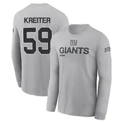 Men's Casey Kreiter New York Giants Gray 2024 Salute to Service Long Sleeve T-Shirt
