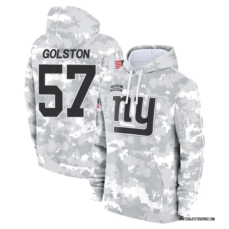 Men's Chauncey Golston New York Giants Camo Arctic 2024 Salute to Service Club Fleece Pullover Hoodie