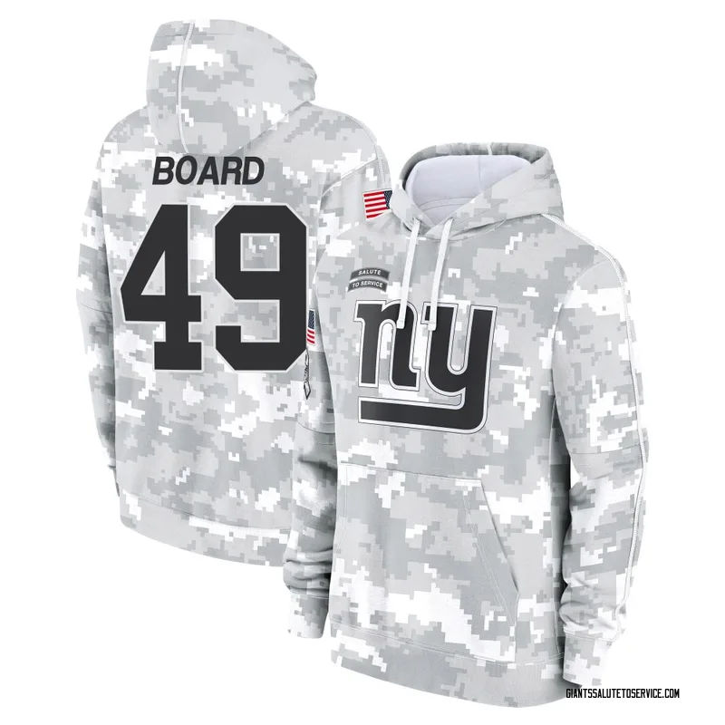 Men's Chris Board New York Giants Camo Arctic 2024 Salute to Service Club Fleece Pullover Hoodie