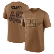Men's Chris Board New York Giants Legend Brown 2023 Salute To Service Performance T-Shirt