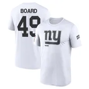 Men's Chris Board New York Giants Legend White 2024 Salute to Service Performance T-Shirt
