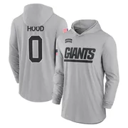 Men's Colton Hood New York Giants Gray 2024 Salute to Service Lightweight Performance Long Sleeve Hooded T-Shirt
