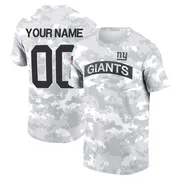 Men's Custom New York Giants Camo Arctic 2024 Salute to Service Performance T-Shirt