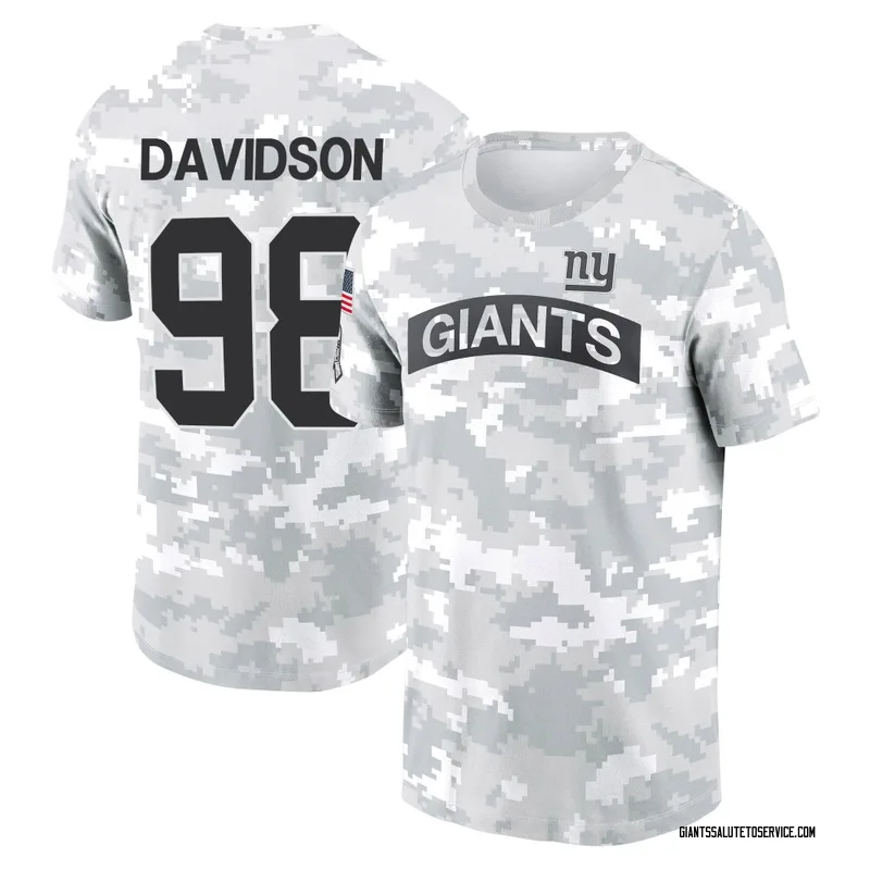 Men's D.J. Davidson New York Giants Camo Arctic 2024 Salute to Service Performance T-Shirt