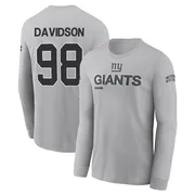 Men's D.J. Davidson New York Giants Gray 2024 Salute to Service Long Sleeve T-Shirt