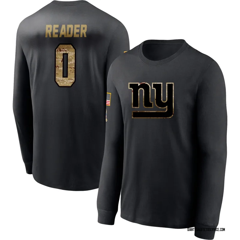 Men's DJ Reader New York Giants Black 2020 Salute To Service Sideline Performance Long Sleeve T-Shirt