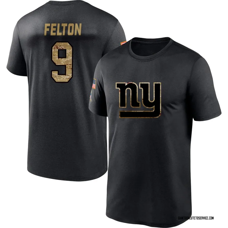 Men's Da'Quan Felton New York Giants Black 2020 Salute To Service Performance T-Shirt