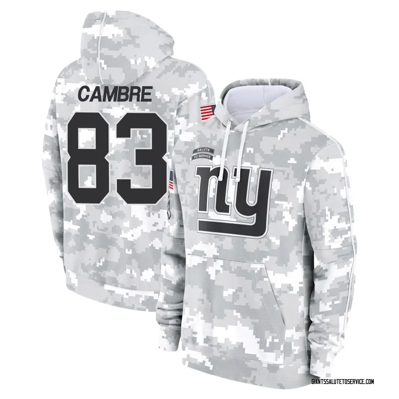 Men's Dalen Cambre New York Giants Camo Arctic 2024 Salute to Service Club Fleece Pullover Hoodie