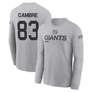 Men's Dalen Cambre New York Giants Gray 2024 Salute to Service Long Sleeve T-Shirt