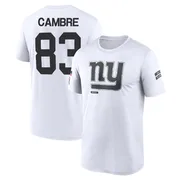 Men's Dalen Cambre New York Giants Legend White 2024 Salute to Service Performance T-Shirt