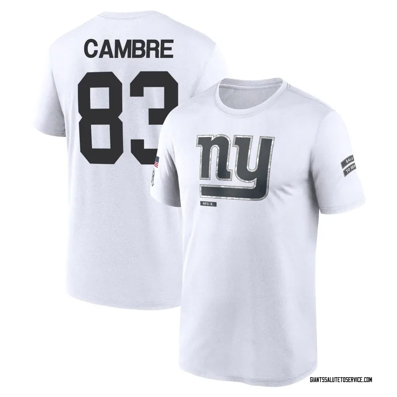 Men's Dalen Cambre New York Giants Legend White 2024 Salute to Service Performance T-Shirt
