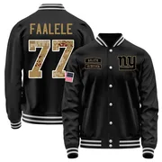 Men's Daniel Faalele New York Giants Black Salute to Service Sideline Performance Jacket