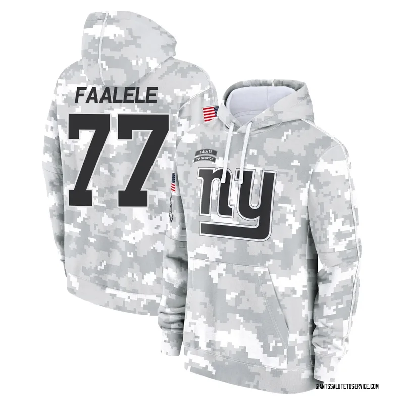 Men's Daniel Faalele New York Giants Camo Arctic 2024 Salute to Service Club Fleece Pullover Hoodie