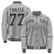 Men's Daniel Faalele New York Giants Gray Salute to Service Performance Jacket
