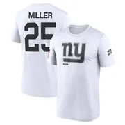 Men's Dante Miller New York Giants Legend White 2024 Salute to Service Performance T-Shirt