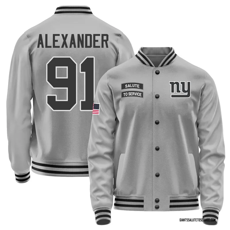 Men's Darius Alexander New York Giants Gray Salute to Service Performance Jacket