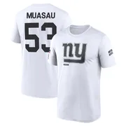 Men's Darius Muasau New York Giants Legend White 2024 Salute to Service Performance T-Shirt