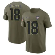 Men's Darius Slayton New York Giants Olive 2025 Salute to Service Name & Number T-Shirt