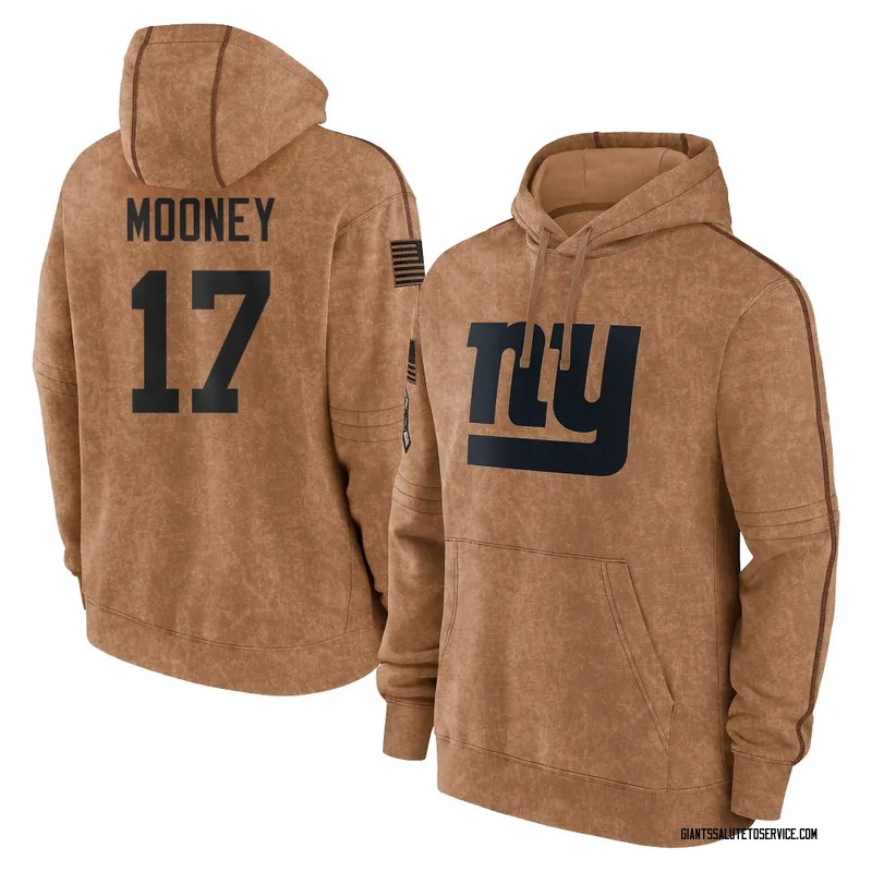 Men's Darnell Mooney New York Giants Brown 2023 Salute To Service Club Pullover Hoodie