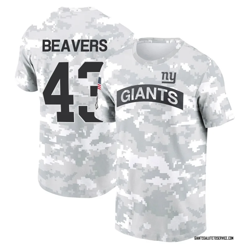 Men's Darrian Beavers New York Giants Camo Arctic 2024 Salute to Service Performance T-Shirt