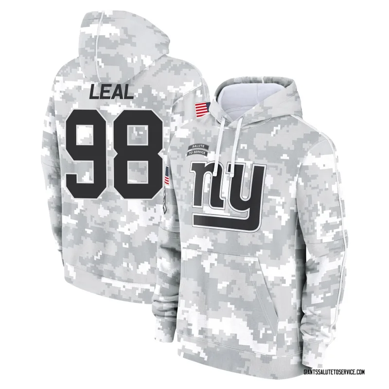 Men's DeMarvin Leal New York Giants Camo Arctic 2024 Salute to Service Club Fleece Pullover Hoodie
