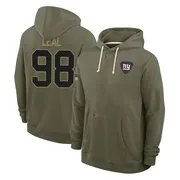 Men's DeMarvin Leal New York Giants Olive 2025 Salute to Service Hoodie