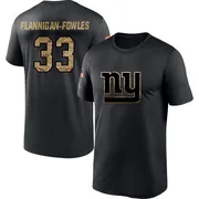 Men's Demetrius Flannigan-Fowles New York Giants Black 2020 Salute To Service Performance T-Shirt