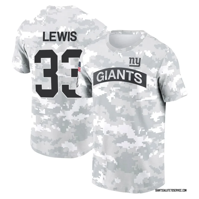 Men's Dion Lewis New York Giants Camo Arctic 2024 Salute to Service Performance T-Shirt