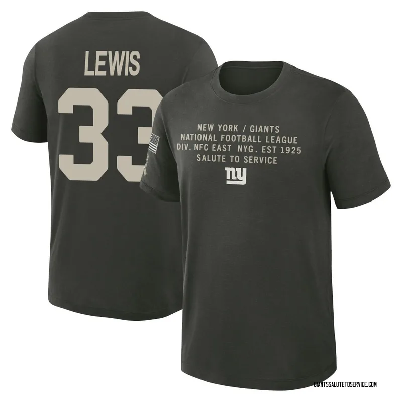 Men's Dion Lewis New York Giants Green Dark/ 2025 Salute to Service Sideline Slub T-Shirt