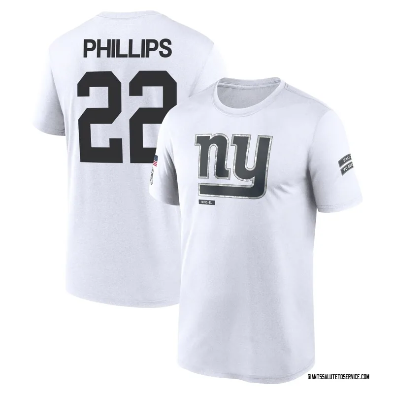Men's Dru Phillips New York Giants Legend White 2024 Salute to Service Performance T-Shirt