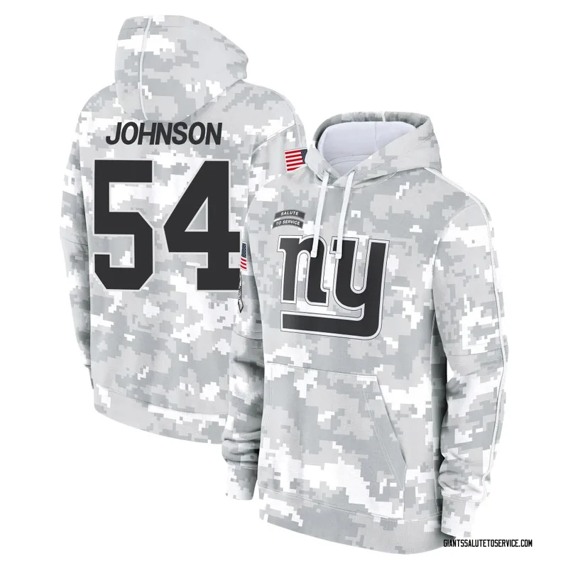 Men's Dyontae Johnson New York Giants Camo Arctic 2024 Salute to Service Club Fleece Pullover Hoodie