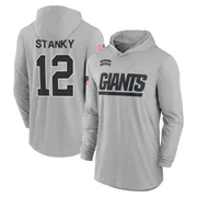 Men's Eddie Stanky New York Giants Gray 2024 Salute to Service Lightweight Performance Long Sleeve Hooded T-Shirt