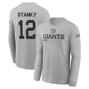 Men's Eddie Stanky New York Giants Gray 2024 Salute to Service Long Sleeve T-Shirt