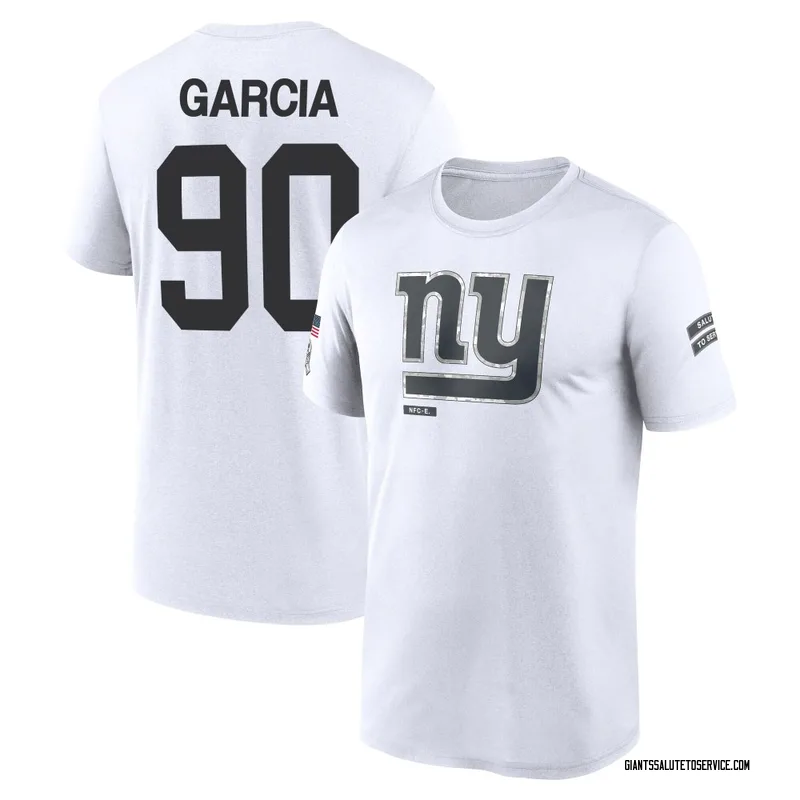 Men's Elijah Garcia New York Giants Legend White 2024 Salute to Service Performance T-Shirt
