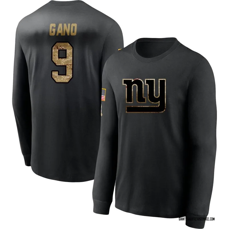Men's Graham Gano New York Giants Black 2020 Salute To Service Sideline Performance Long Sleeve T-Shirt