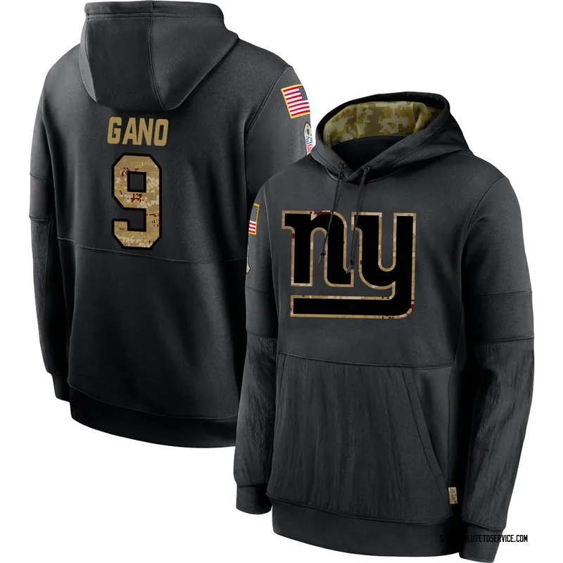 Men's Graham Gano New York Giants Black 2020 Salute to Service Sideline Performance Pullover Hoodie