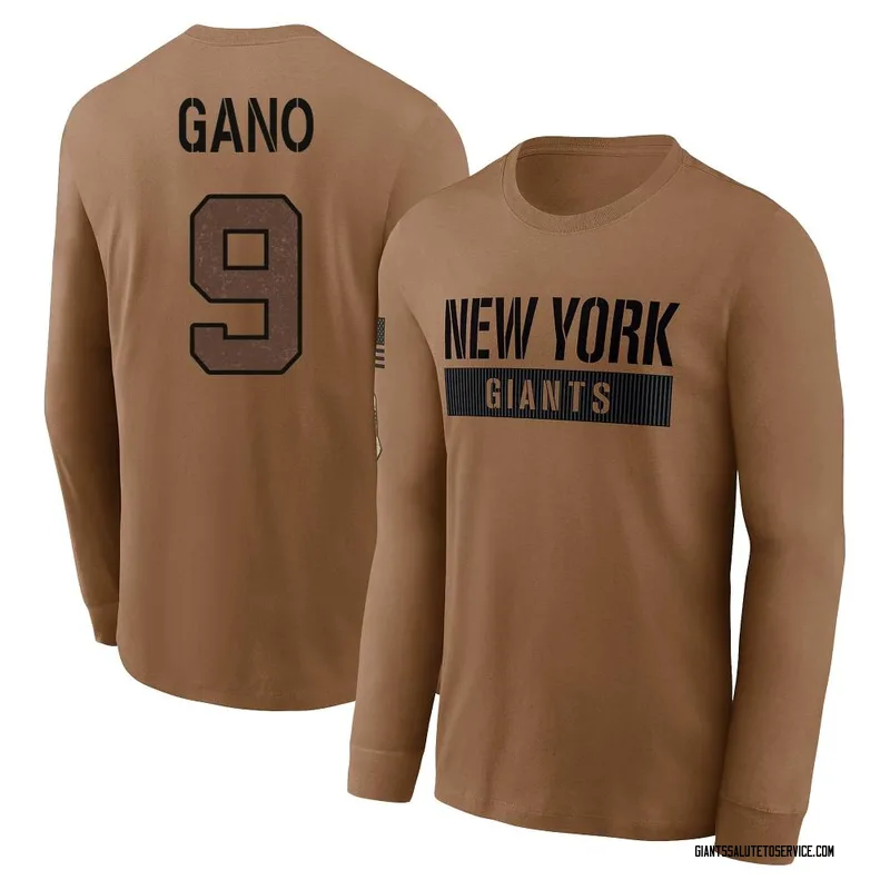 Men's Graham Gano New York Giants Brown 2023 Salute To Service Long Sleeve T-Shirt